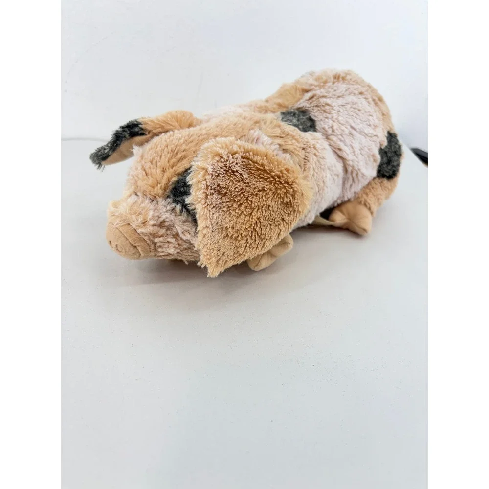Folkmanis Grunting Pig Hand Puppet Spotted Tan Black Plush 2991 Sound Maker